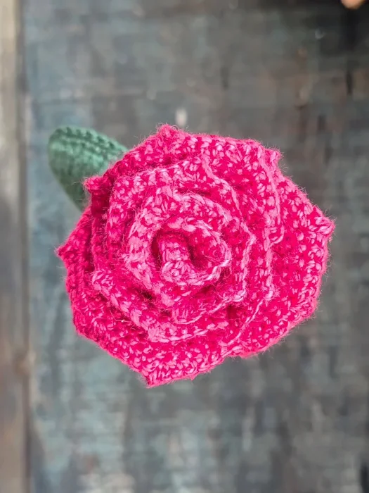 Rosa vermelha com folhas - Imagem 4